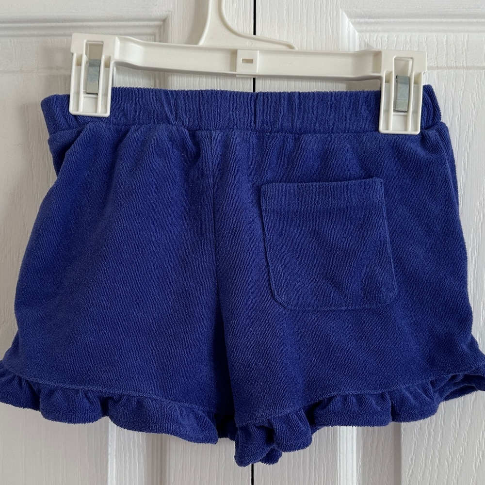 Mini Boden Frill Hem Toweling Shorts - Picture 6 of 7